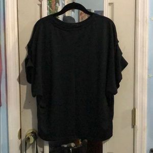 Black flowing blouse